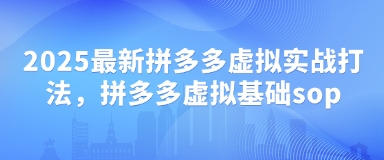 2025最新拼多多虚拟实战打法，拼多多虚拟基础sop-卿云社