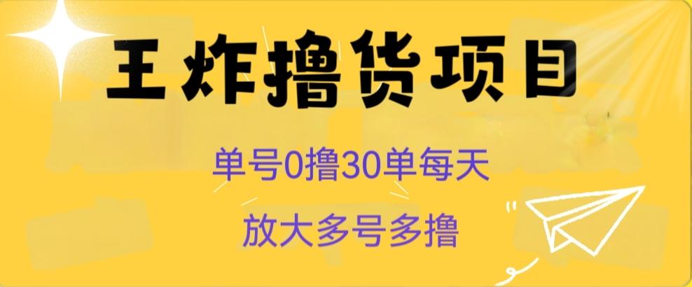 王炸撸货项目，单号0撸30单每天，多号多撸【揭秘】-卿云社