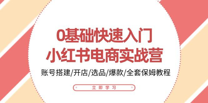 0基础快速入门-小红书电商实战营：账号搭建/开店/选品/爆款/全套保姆教程-卿云社