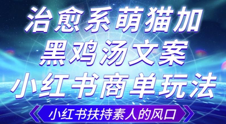 治愈系萌猫加+黑鸡汤文案，小红书商单玩法，3~10天涨到1000粉，一单200左右-卿云社