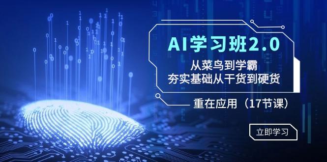 AI学习班2.0：从菜鸟到学霸，夯实基础从干货到硬货，重在应用(17节课)-卿云社