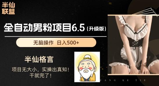 男粉项目6.5升级版，全自动男粉项目，日收入1K+【揭秘】-卿云社