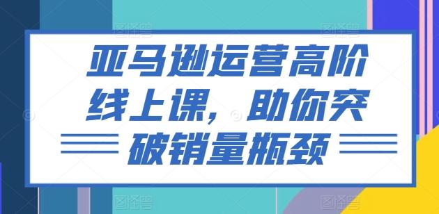 亚马逊运营高阶线上课，助你突破销量瓶颈-卿云社