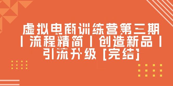 虚拟电商训练营第三期丨流程精简丨创造新品丨引流升级 [完结]-卿云社