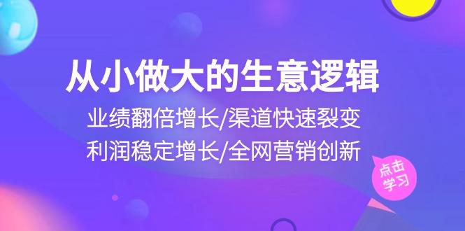 从小做大生意逻辑：业绩翻倍增长/渠道快速裂变/利润稳定增长/全网营销创新-卿云社