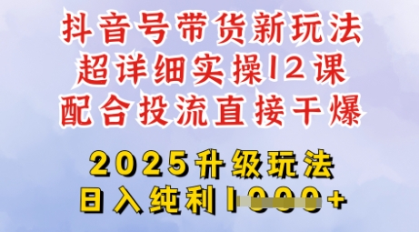 2025全新升级抖音带货玩法，一天纯利四位数，从剪辑到选品再到发布投流，超详细玩法揭秘-卿云社