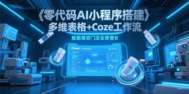 零代码AI小程序搭建，多维表格+Coze工作流，赋能美容门店业绩增长-卿云社