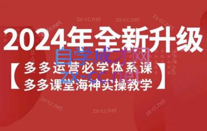 海神老师·拼多多运营必学体系课-卿云社