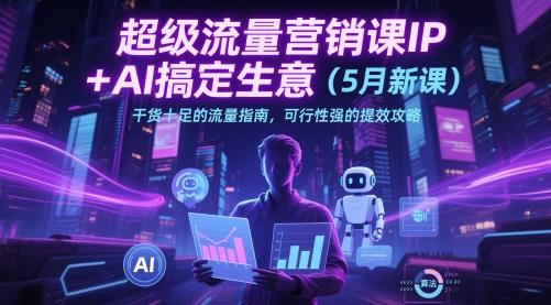 超级流量营销课IP+AI搞定生意(5月新课)干货十足的流量指南，可行性强的提效攻略-卿云社