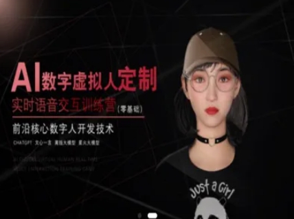 AI数字虚拟人定制，实时语音交互训练营(零基础)，前沿核心数字人开发技术-卿云社