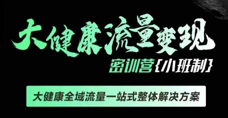 千万级大健康变现课线下课，大健康全域流量一站式整体解决方案-卿云社