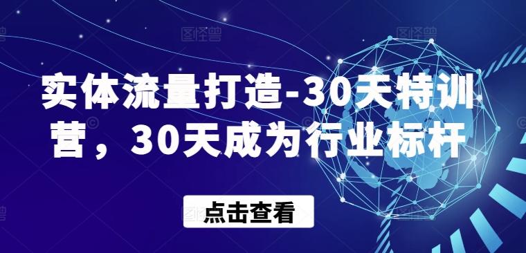 实体流量打造-30天特训营，30天成为行业标杆-卿云社