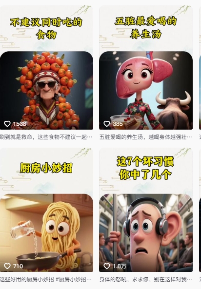 养生赛道又出新玩法，AI动画养生实操不违规，涨粉贼猛，小白也能学会-卿云社
