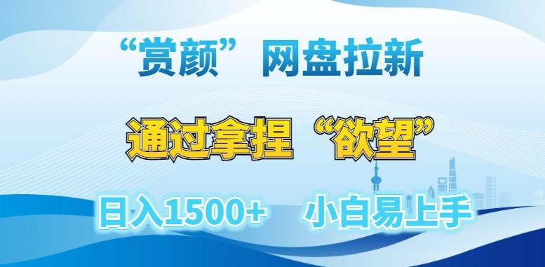 “赏颜”网盘拉新赛道，通过拿捏“欲望”日入1500+，小白易上手【揭秘】-卿云社