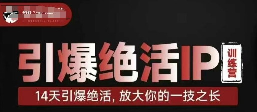 引爆绝活IP训练营，14天引爆绝活，放大你的一技之长-卿云社