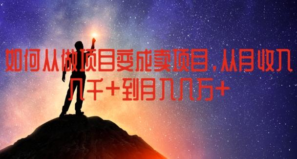 如何从做项目变成卖项目，从月收入几千到月入几万【揭秘】-卿云社