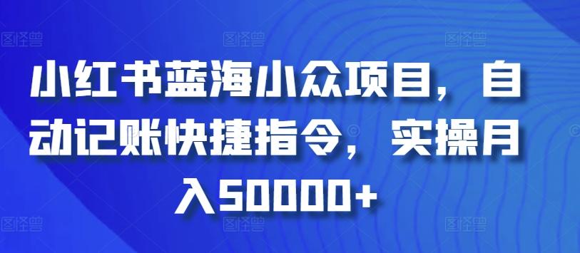 小红书蓝海小众项目，自动记账快捷指令，实操月入50000+【揭秘】-卿云社