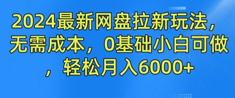 2024最新网盘拉新玩法，无需成本，0基础小白可做，轻松月入6000+【揭秘】-卿云社