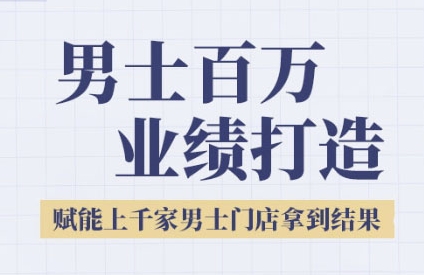 2025男士美业百万业绩打造，赋能上千家男士门店拿到结果-卿云社