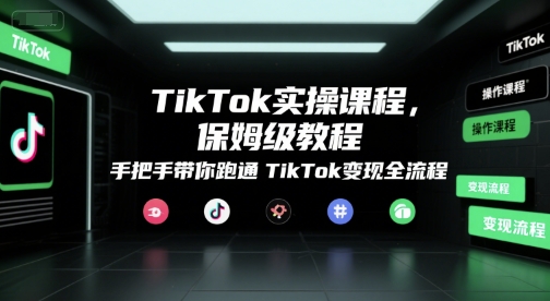 TikTok实操课程，保姆级教程，手把手带你跑通TikTok变现全流程-卿云社