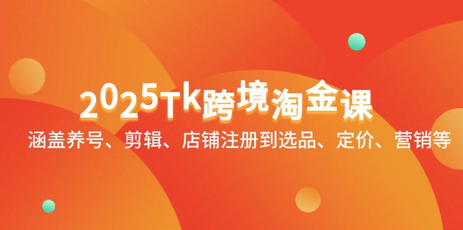 2025Tk跨境淘金课：涵盖养号、剪辑、店铺注册到选品、定价、营销等-卿云社