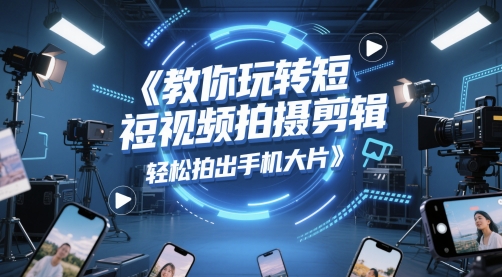 教你玩转短视频拍摄剪辑，轻松拍出手机大片-卿云社