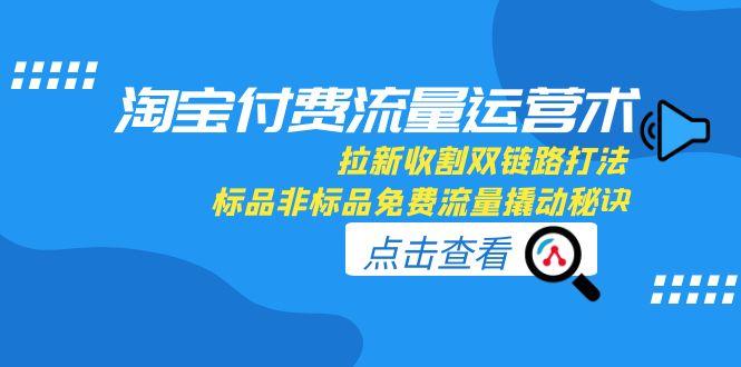 淘宝付费流量运营术，拉新收割双链路打法，标品非标品免费流量撬动秘诀-卿云社