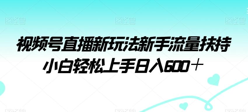 视频号直播新玩法新手流量扶持小白轻松上手日入600＋【揭秘】-卿云社