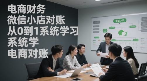 电商财务微信小店对账，从0到1系统学习电商对账-卿云社