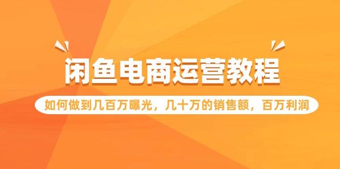 (9560期)闲鱼电商运营教程：如何做到几百万曝光，几十万的销售额，百万利润-卿云社