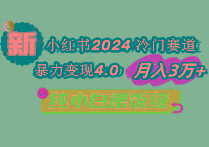 小红书2024冷门赛道 月入3万+ 暴力变现4.0 纯小白喂饭级-卿云社