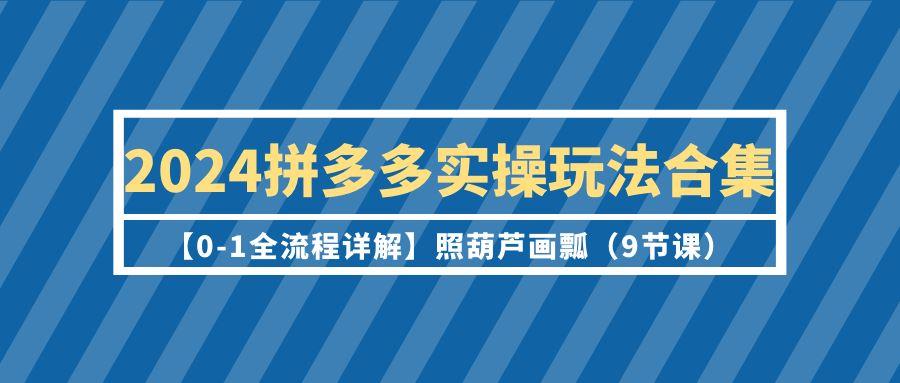 (9559期)2024拼多多实操玩法合集【0-1全流程详解】照葫芦画瓢(9节课)-卿云社