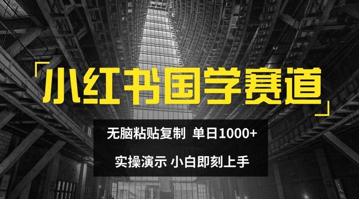小红书国学赛道，无脑粘贴复制，单日1K，实操演示，小白即刻上手【揭秘】-卿云社