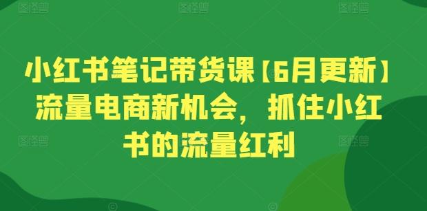 小红书笔记带货课【6月更新】流量电商新机会，抓住小红书的流量红利-卿云社