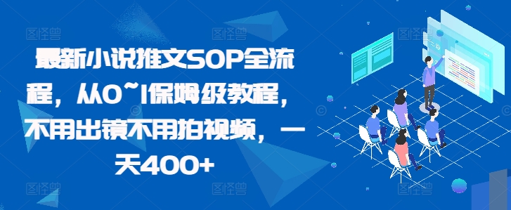 最新小说推文SOP全流程，从0~1保姆级教程，不用出镜不用拍视频，一天400+-卿云社