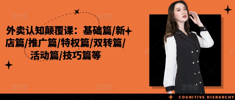 外卖认知颠覆课：基础篇/新店篇/推广篇/特权篇/双转篇/活动篇/技巧篇等-卿云社