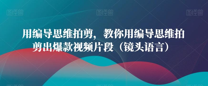 用编导思维拍剪，教你用编导思维拍剪出爆款视频片段(镜头语言)-卿云社