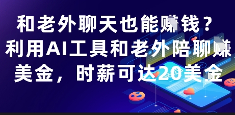 和老外聊天也能挣钱？利用AI工具和老外陪聊挣美金，时薪可达20刀-卿云社