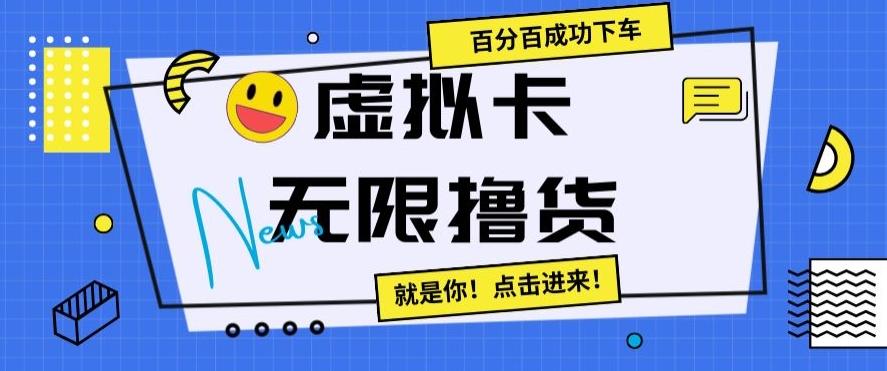 虚拟卡无限撸货，百分百成功下车【仅揭秘】-卿云社
