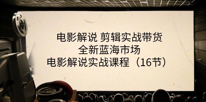 电影解说 剪辑实战带货全新蓝海市场，电影解说实战课程(16节-卿云社