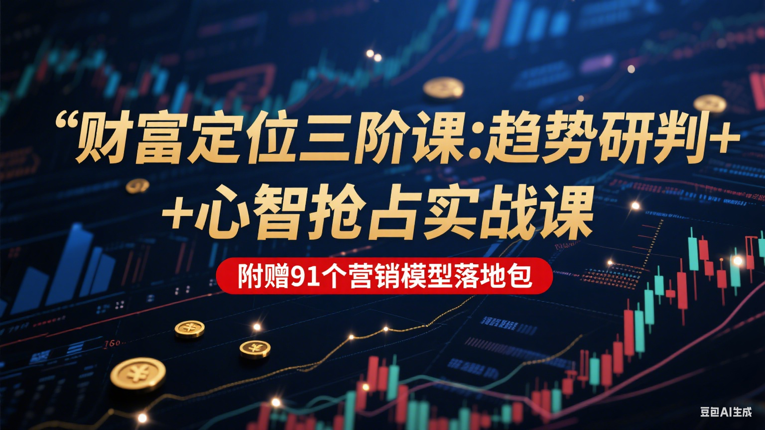 财富定位三阶：趋势研判 + 心智抢占实战课，附赠91个营销模型落地包-卿云社
