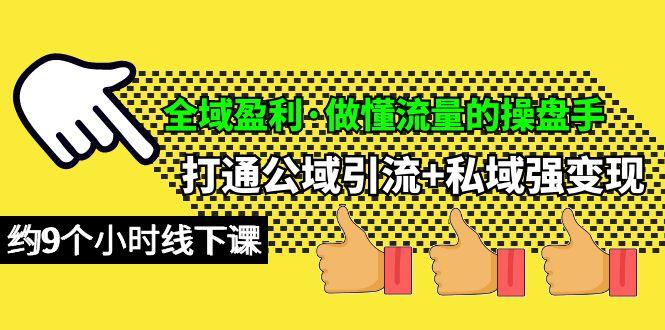 (10045期)全域盈利·做懂流量的操盘手，打通公域引流+私域强变现，约9个小时线下课-卿云社