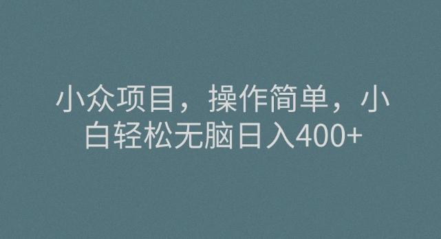 小众项目，操作简单，小白轻松无脑日入400+-卿云社