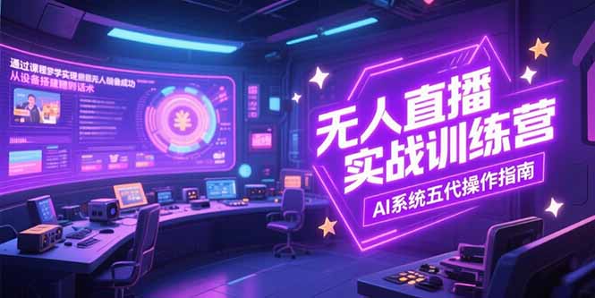 无人直播实操训练营，从设备搭建到话术，AI系统五代操作指南(7月更新-卿云社