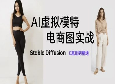 AI虚拟模特电商图实战，AI绘画Stable Diffusion 0基础到精通-卿云社