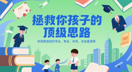 付费文章：拯救你孩子的顶级思路，彻底聊透他的学业、事业、未来，含金量满满-卿云社