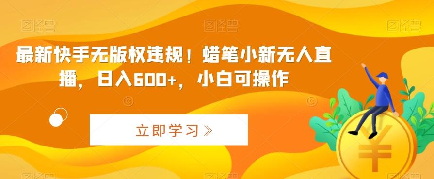最新快手无版权违规！蜡笔小新无人直播，日入600+，小白可操作【揭秘】-卿云社