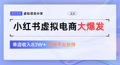 小红书虚拟电商项目，平台大力免费流量扶持，低门槛1拖3玩法-卿云社