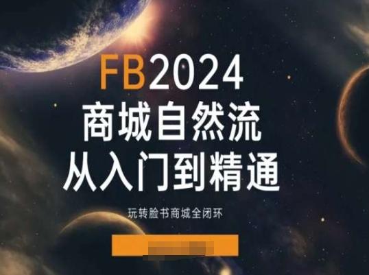 2024Faceboo商城自然流(从入门到精通)，玩转脸书商城全闭环-卿云社