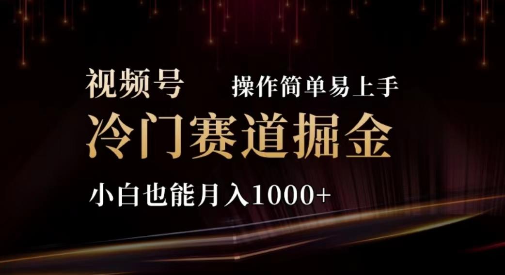 2024视频号冷门赛道掘金，操作简单轻松上手，小白也能月入1000+-卿云社